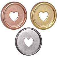bobeini 20pcs 35mm Anillos de Carpeta de corazón Agujero de Hongo Hoja Suelta Disco de encuadernación de Cuaderno DIY…